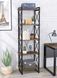 Стеллаж Скиф 5-550 (550х400х1800)Loft Design, Орех Модена/Черный, Орех Модена/Черный