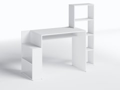 Комп'ютерний стіл з полицями Moreli ST-0025 1450х500х1220 ДСП Білий, 1450, 500, 1220