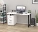Стіл письмовий L-27 Max 1350х650х750 Loft Design, Білий/Чорний, Білий/Чорний