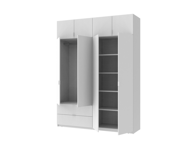 Шкаф для одежды Лукас Белый/Белый 180х50х240 (80737069), 1800, 2400, 500