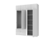 Шкаф для одежды Лукас Белый/Белый 180х50х240 (80737069), 1800, 2400, 500