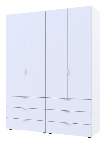 Шкаф для одежды Гелар комплект Doros Белый 2+2 двери ДСП 155х49,5х203,4 (42002117), 1550, 2034, 495