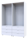 Шкаф для одежды Гелар комплект Doros Белый 2+2 двери ДСП 155х49,5х203,4 (42002117), 1550, 2034, 495