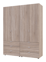 Шафа для одягу Гелар комплект Doros Дуб сонома 2+2 двері ДСП 155х49,5х203,4 (42002123), 1550, 2034, 495